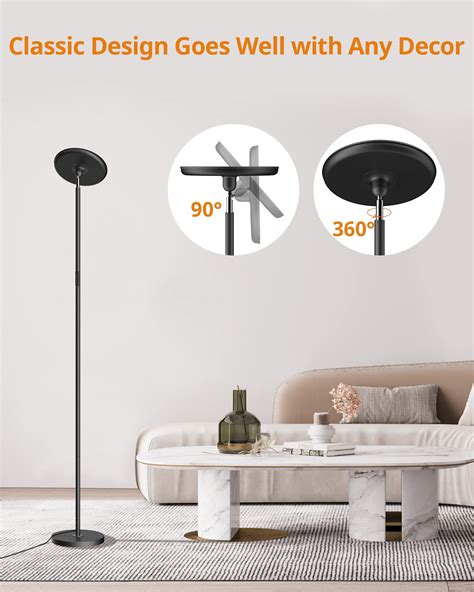 LEPOWER Floor Lamp, 38W LED Torchiere Floor Lamps for Living Room ...