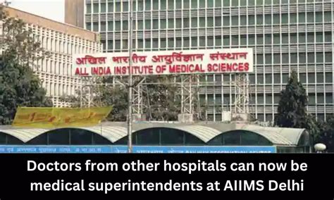Doctors from other hospitals can now be medical superintendents at ...