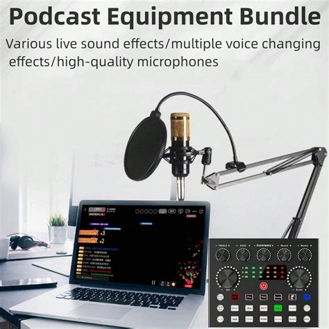 Podcast Equipment Bundle For Includes All-In-One Audio Interface With ...
