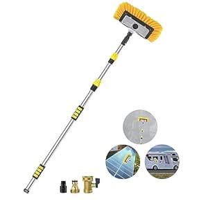 Buyplus 12ft Telescopic Car Wash Brush with Soap Dispenser, Long Handle ...