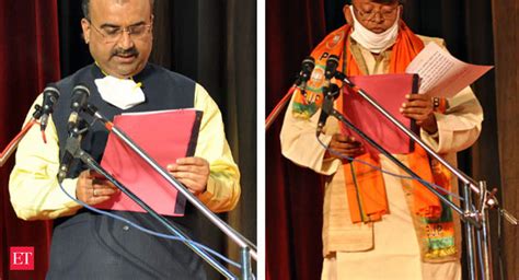 Watch: BJP's Mangal Pandey, Amrendra Pratap Singh take oath as Bihar ...