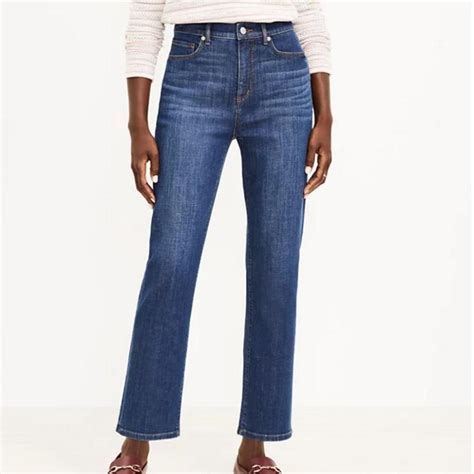 LOFT Women's Blue Jeans | Depop
