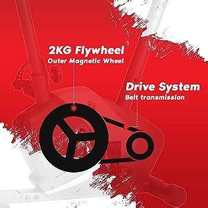 PowerMax Fitness BU-350-XKR62300 Steel Magnetic Exercise Upright Bike ...