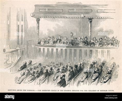 Mormon children of Brigham Young at the theatre Stock Photo - Alamy
