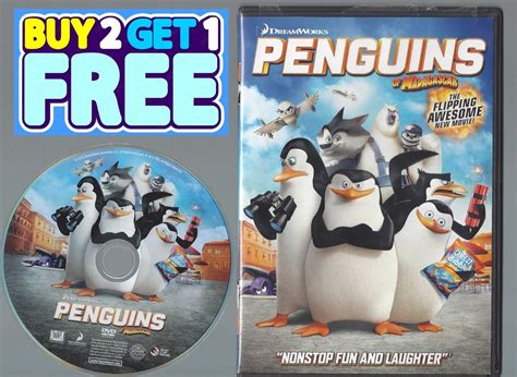 Penguins of Madagascar (DVD) Family Animation Disc & Cover Art Only ...