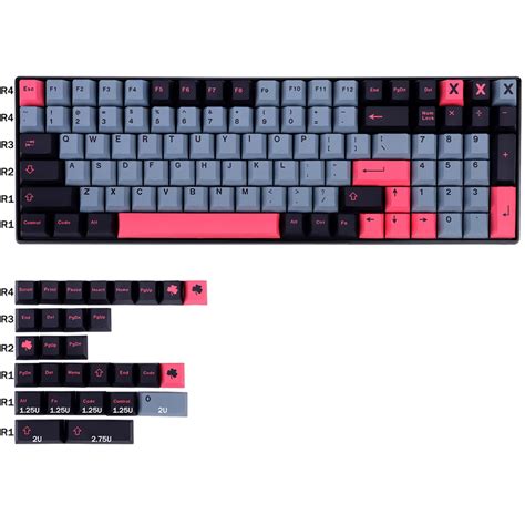 Buy 8008 Keycaps 129 Keys Cherry Profile PBT Keycaps Dye Sub Custom Set ...