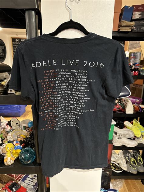 Adele 2016 European Tour/Concert T Shirt Black Size S 34” Chest | eBay