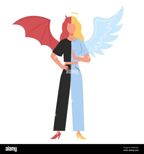 Half Angel Half Demon Tattoo