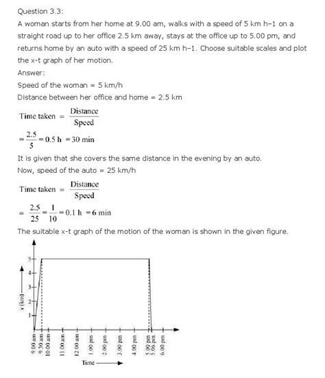 Motion in a Straight Line ncert solution class 11