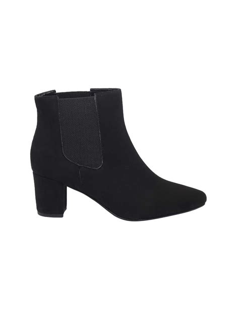Black Vegan Leather Monica Boots For Women – Monrow Shoes