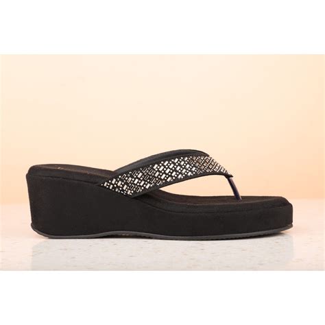 Buy Inc.5 Embellished Black Flipflops Online