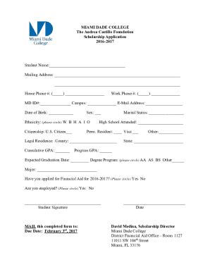 Fillable Online Giselle Castillo - Admissions and.. - Miami Dade ...