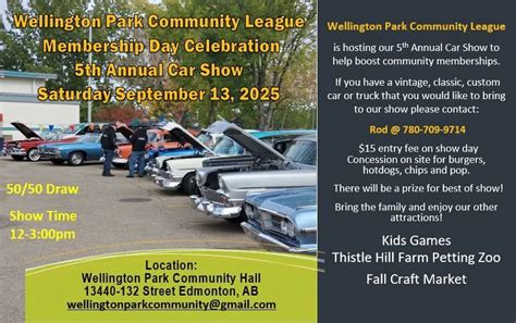 Membership Day/Craft Fair and 5th Annual Car Show, Wellington Community ...