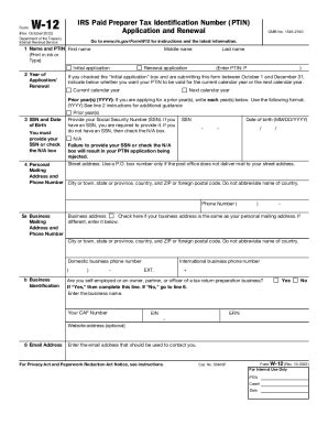 IRS W-12 2022-2025 - Fill and Sign Printable Template Online