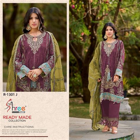 Shree R 1301 I To L Embroidered Ready Made Pakistani Salwar Suits