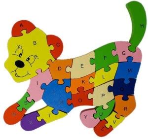 BuyCreativeLife Alphabet and Number Wooden Jigsaw Puzzle - Lion ...