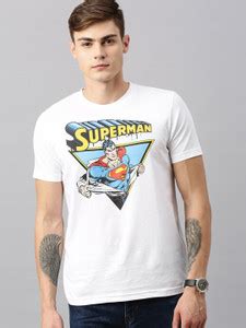 Kook N Keech Superman Printed, Typography Men Round Neck White T-Shirt ...