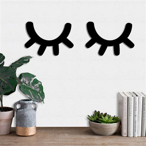 Art Street Eye lash Mdf Wall Plaque, Wall Decorotives for Infant ...