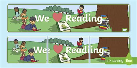 We Love Reading Display Banner, we love reading