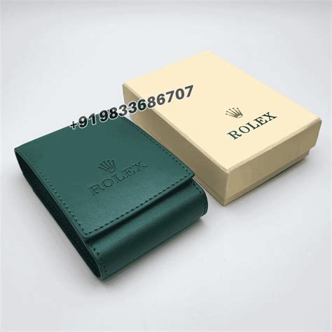 Rolex Green Watch Case Travel Pouch Soft Leather Protection ...