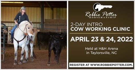 Robbie Potter Intro Cow Working Clinic at H&H Arena, H&H Indoor Arena ...