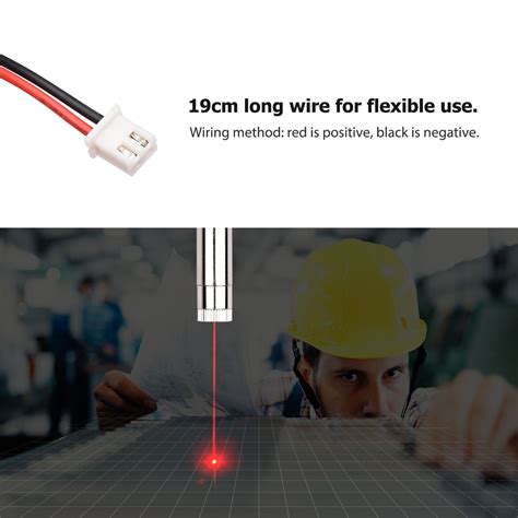 650nm 250mW Red Dot Laser Head CNC Engraver Focusing Module Laser Engr ...