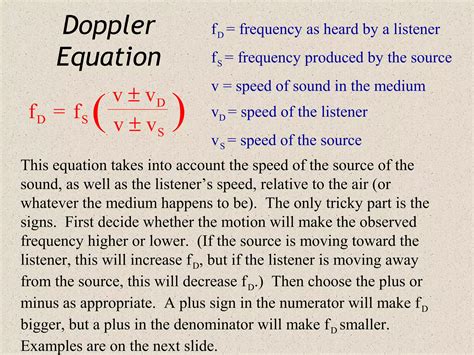Doppler Effect Equation