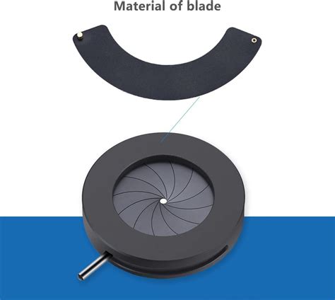 Buy Microscope Aperture, 1.5-23mm Adjustable Iris Diaphragm Microscope ...