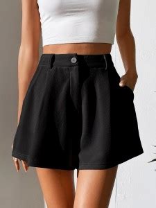 Rajovati Solid Women Black Casual Shorts - Buy Rajovati Solid Women ...