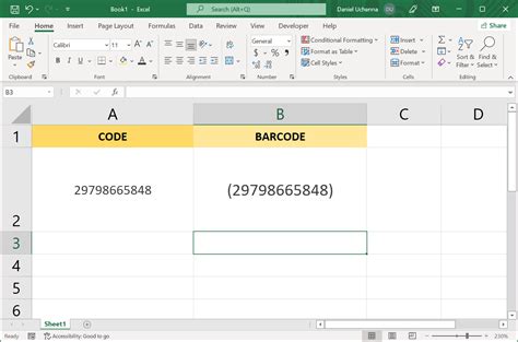 How to Create Barcode in Excel Formula 的图像结果