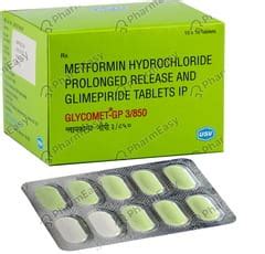 Glycomet-GP 3/850 Tablet: Uses, Side-effects, Price, Dosage & More Info ...