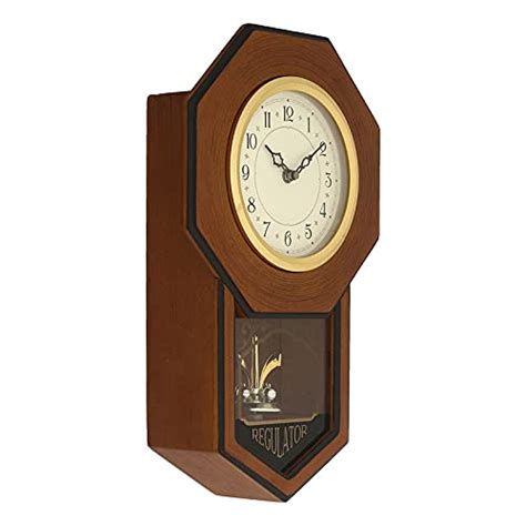 Buy CHRONIKLE Vertical Wooden Case Analog English Numbers Rotating ...