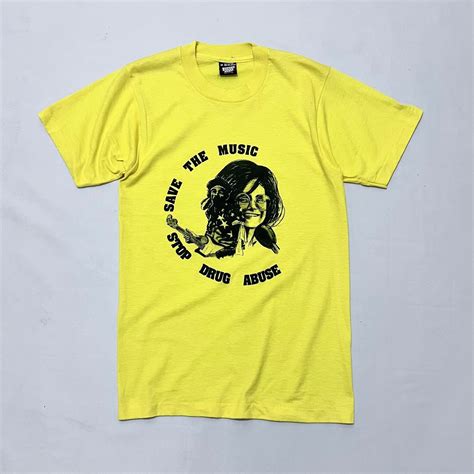 90s' ジャニス ジョプリン & ジミ ヘンドリックス SAVE THE MUSIC STOP DRUG ABUSE Tシャツ | BANCA