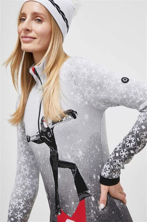 Newland bluza sportowa Laurie kolor szary wzorzysta | Answear.com