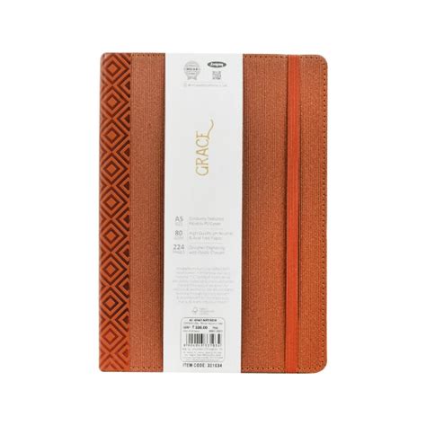 htconline.in| Anupam Grace Resemble Linen Notebook A5 80Gsm - 224Pgs