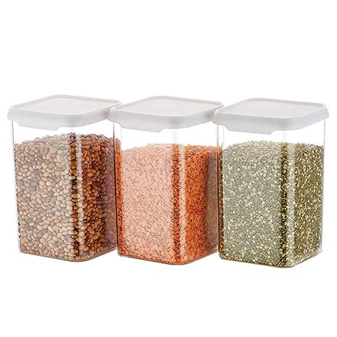 Buy Smileage Plastic 1100 ML Square Storage Box, Unbreakable Storage ...
