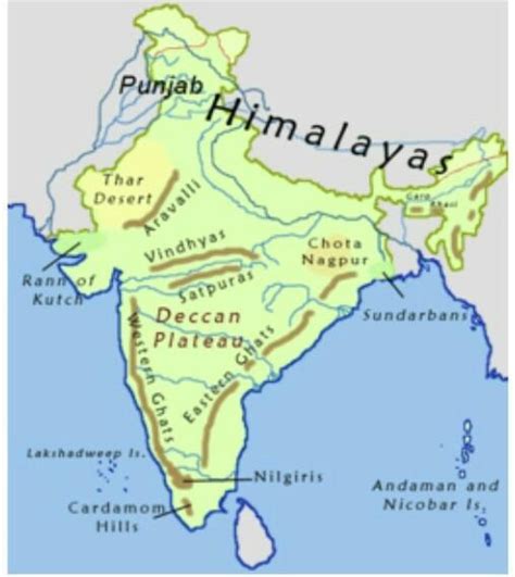 Exact Location on all plateaus in Indian Map - Brainly.in