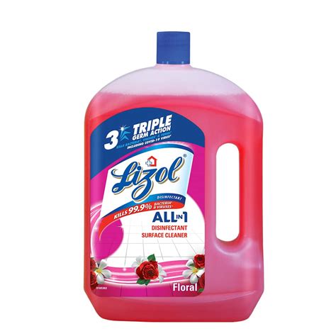Lizol Disinfectant Surface & Floor Cleaner Liquid, Floral - 2L | Kills ...
