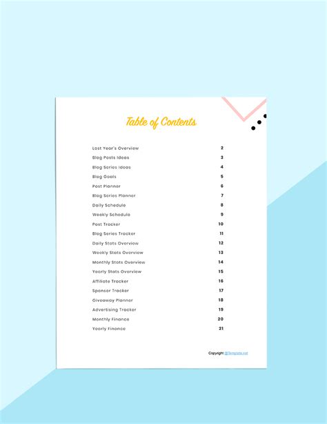 Image result for Blog Planner Template