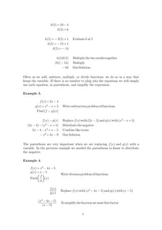 Image result for How to Solve Operation On Function