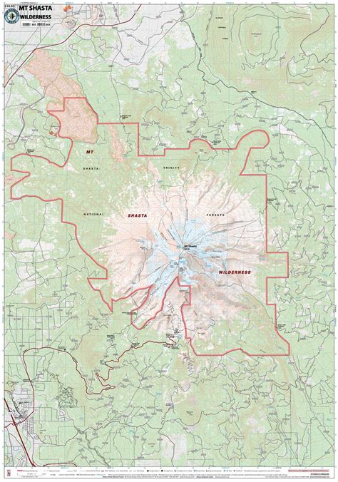 Mt Shasta Wilderness - Tom Harrison Maps