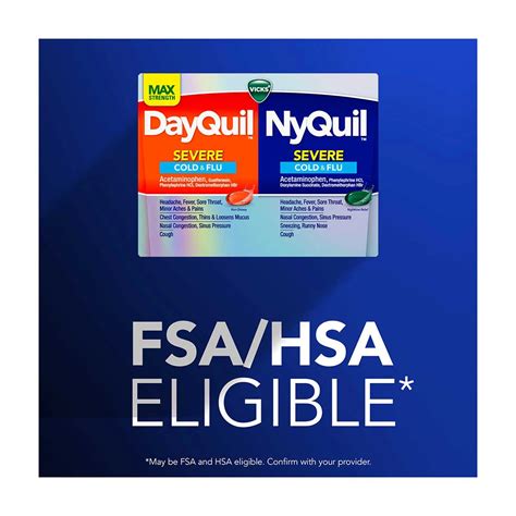 Buy Vicks DayQuil & NyQuil SEVERE Cold & Flu LiquiCap Medicine, 24ct ...