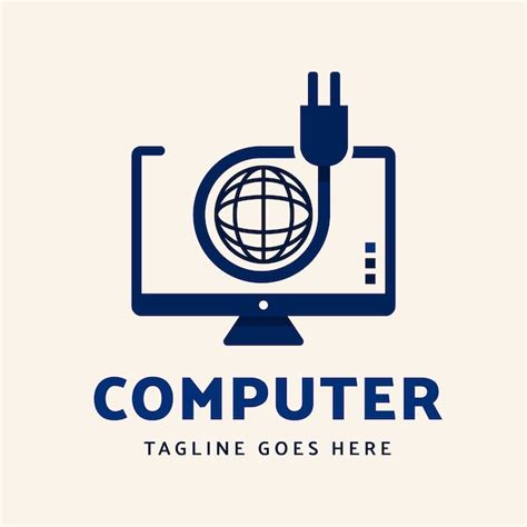 Creative computer logo template | Free Vector