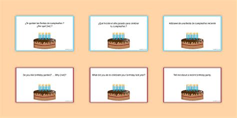 General Conversation Customs & Festivals Question Pair Cards Spanish