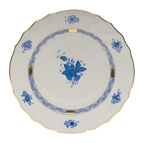 Herend Chinese Bouquet Blue Dinner Plate | Berings
