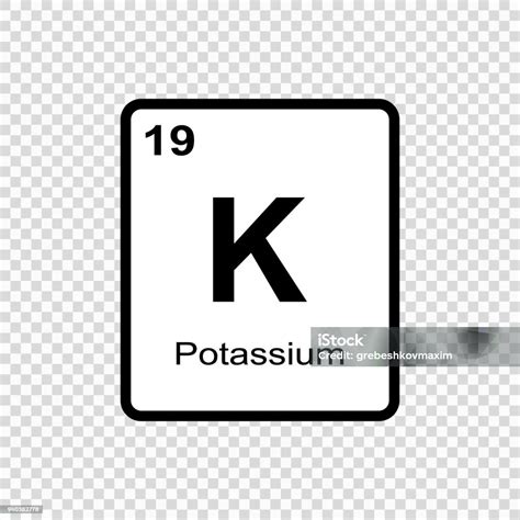 Chemical Element Potassium Stock Illustration - Download Image Now - Potassium, Icon Symbol ...