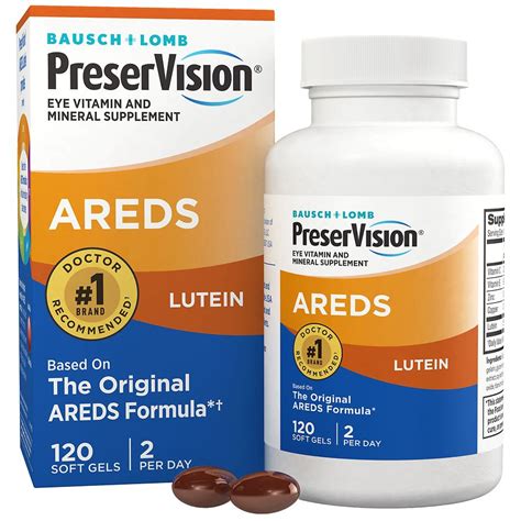 PreserVision AREDS Lutein Eye Vitamin & Mineral Supplement, Beta ...