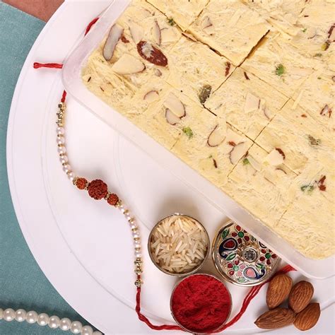Order Rakhi With Soan Papdi Sweet online | Get same day delivery PAN ...