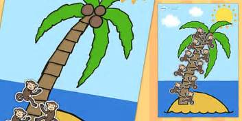 A4 Palm Tree and Monkey 10 Step Reward Chart