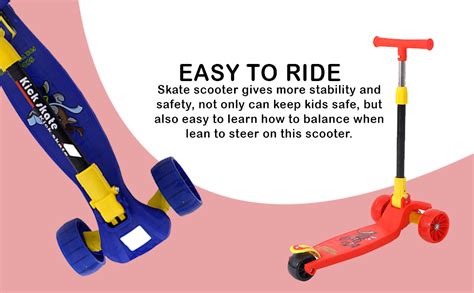 GoodLuck Baybee Skate Scooter for Kids, 3 Wheel Kids Scooter Smart Kick ...